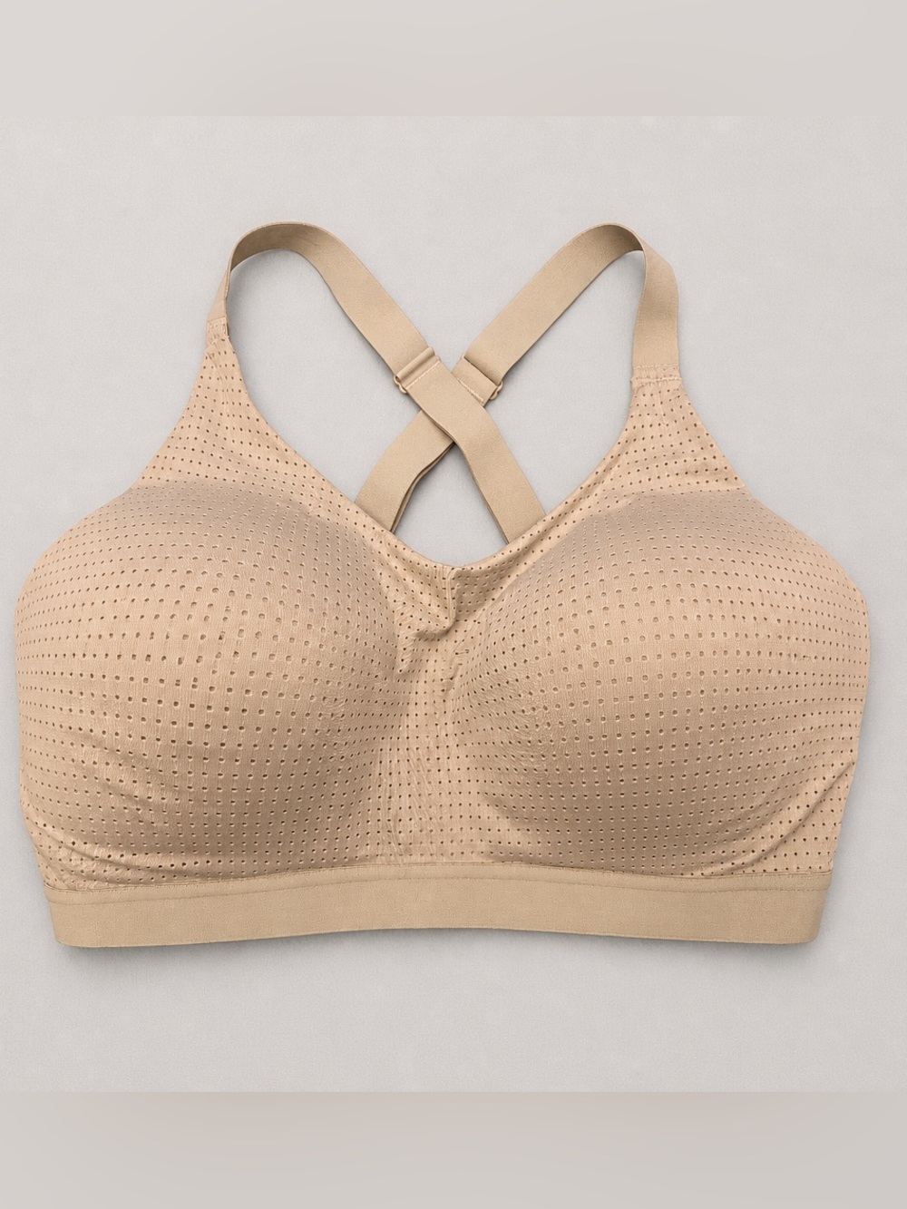 Seamless Nude Comfort Wireless Bra with Cross-Back Straps